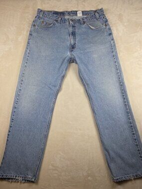 Vintage 1997 Levi’s 505 Regular Fit Straight Leg Jeans Light Wash Men’s W36 L30